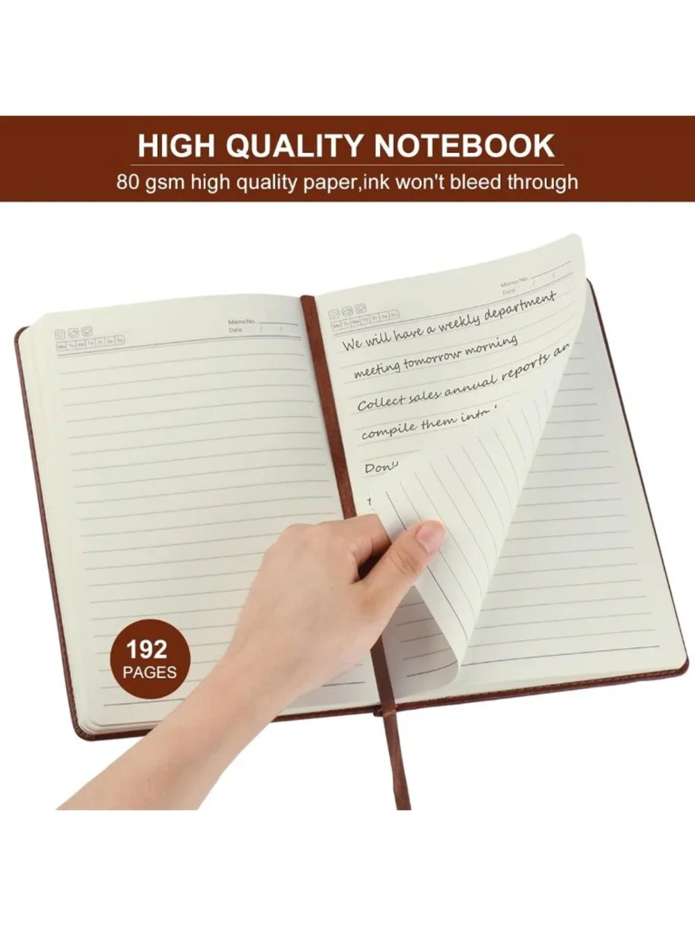 6 Pack A5 Hardcover Journals, 192 Pages, Lined Notebooks for Writing & Travel